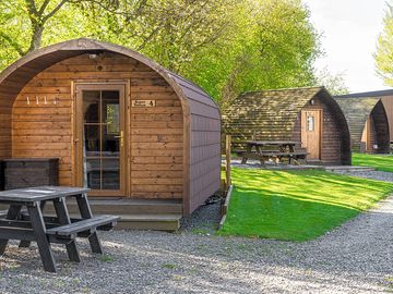 Spacious camping pods