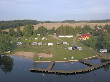 Bird's eye view of our camping