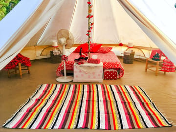 Inside Andaluz bell tent