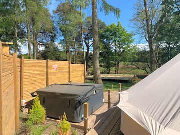 Hot tub area