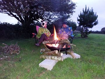 By the firepit