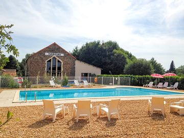 Sunbathe by the pool