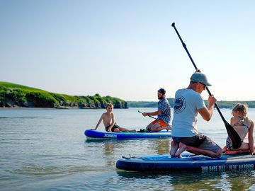 Paddle boarding porthilly beach