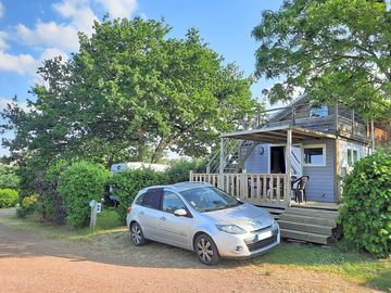 Two-bedroom wooden lodge