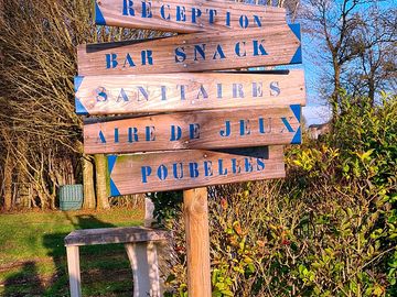 Signs around the site