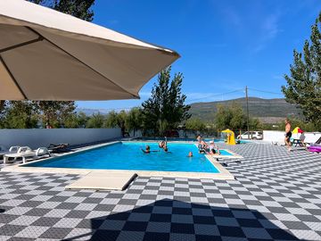 There are two swimming pools