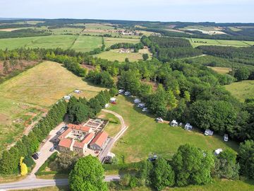 A birds'-eye view of the campsite