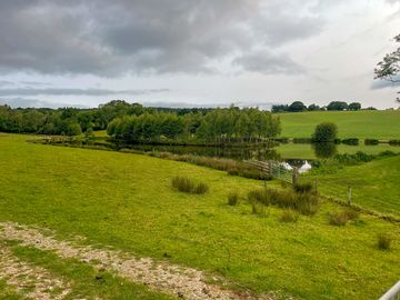 The fly fishing lake from the car park