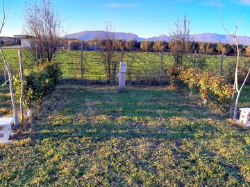 Grass pitch with electric hook-up and mountain views