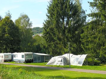 Pitches with trees all around