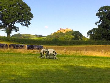View of Carreg Cennen Castle from the site