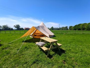 Furnished bell tent