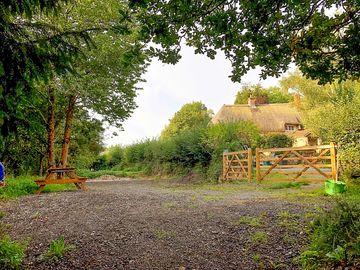 Hardstanding pitch at the top of the woodland