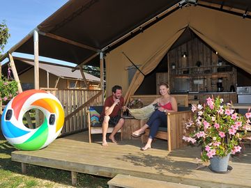 Safari tent deck