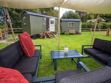 Covered outside seating area