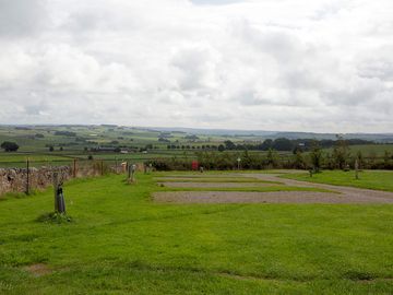 View from some of the hardstanding pitches of the views of the local peak district