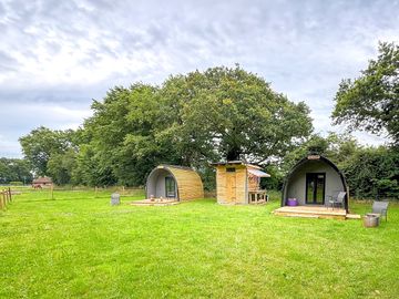 Pods alongside communal kitchen