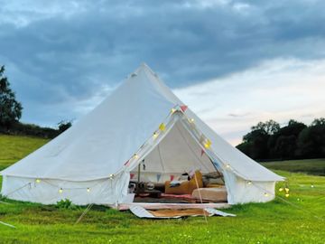 Exterior of bell tent