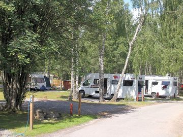 Hard standing pitch with electric on dalraddy holiday park suitable for larger motorhomes