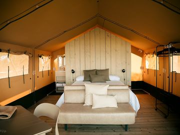 Safari tent bedroom