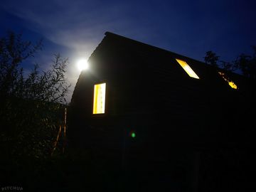 Wigwam on a moonlit night