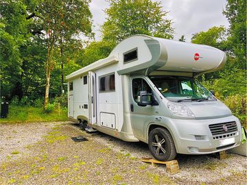 Hook-up area for motorhomes