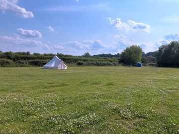 The paddock tent camping at Spring Hill Farm