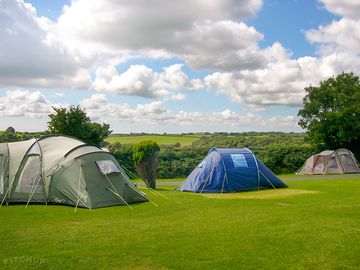 Grass pitches with rural views