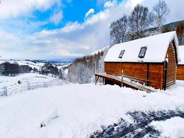 Cabins in the snow