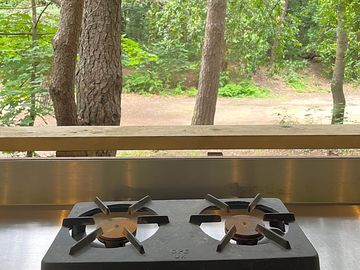 Outdoor kitchen area in our pavillion