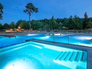 Swimming pool in the evening