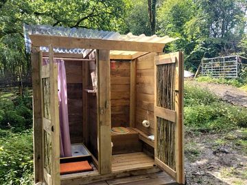 Eco shower and compost toilet
