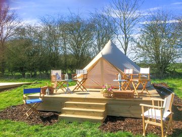 Exterior of the bell tent