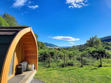 Visitor image of the view from pod looking over Loch Ness.