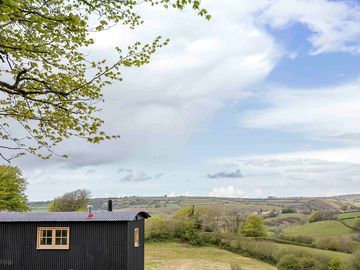 The back of the hut and the view