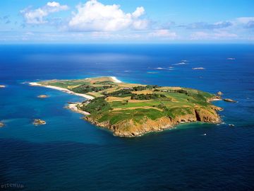 Aerial view of herm island