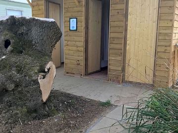 Eco shower block entrance