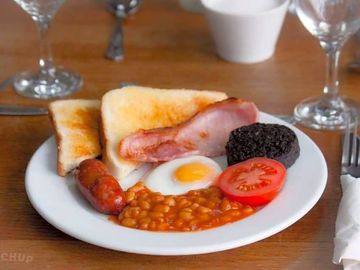 Breakfast at foxes tea rooms, our onsite cafe