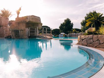Sunrise over the swimming pool