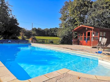Outdoor heated swimming pool