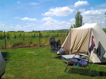 Pitches backing on to the vineyards