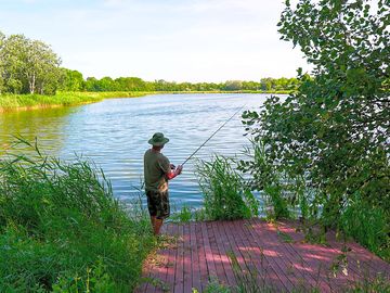Fishing in the lake