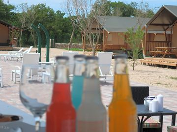 Chilled drinks from the bar