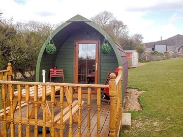Sit out on the deck and enjoy the view across the valley