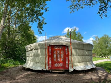 Exterior of the yurt