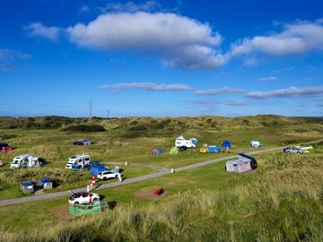 Touring pitches among the sand dunes