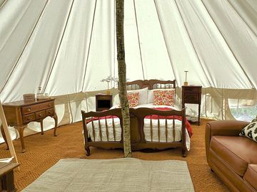 Interior with double bed