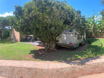 Pitch in the shade of a tree