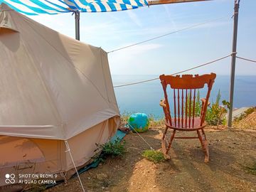 View from the bell tent