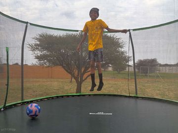 Trampoline in the playground